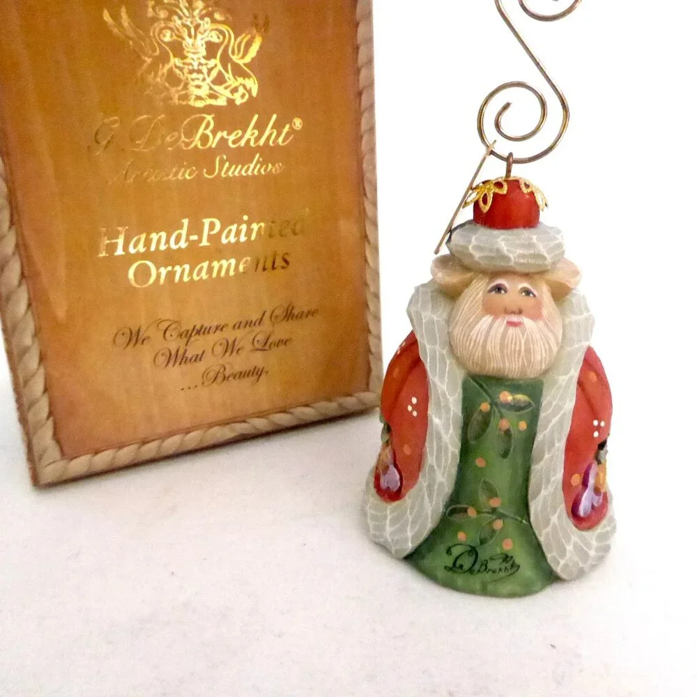 NEW 2008 G. DeBrekht HAND PAINTED SANTA CLAUS CHRISTMAS ORNAMENT - Picture 3 of 13